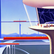 A truck train flows into the city on elevated tracks, delivering produce straight to consumers in “Magic Highway USA.”